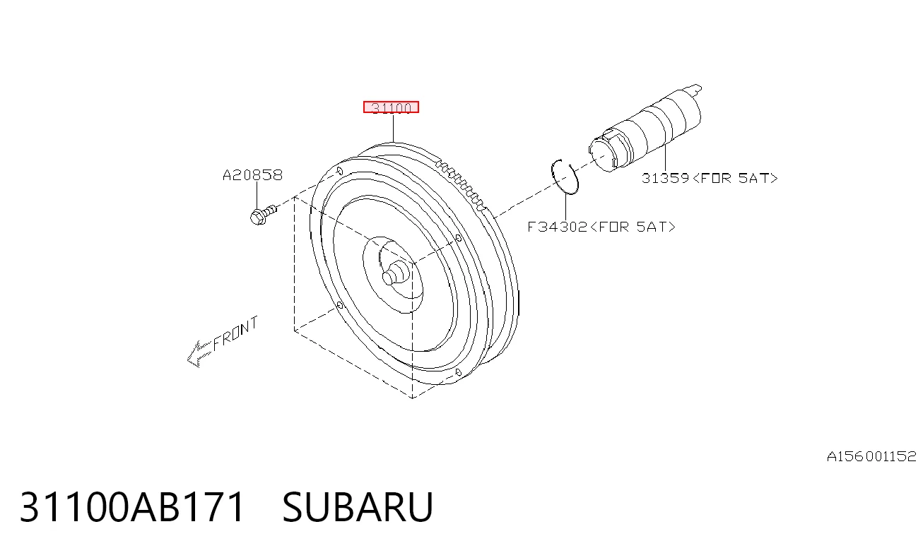 31100AB171 Subaru Передача гідромеханічна (ГМП)