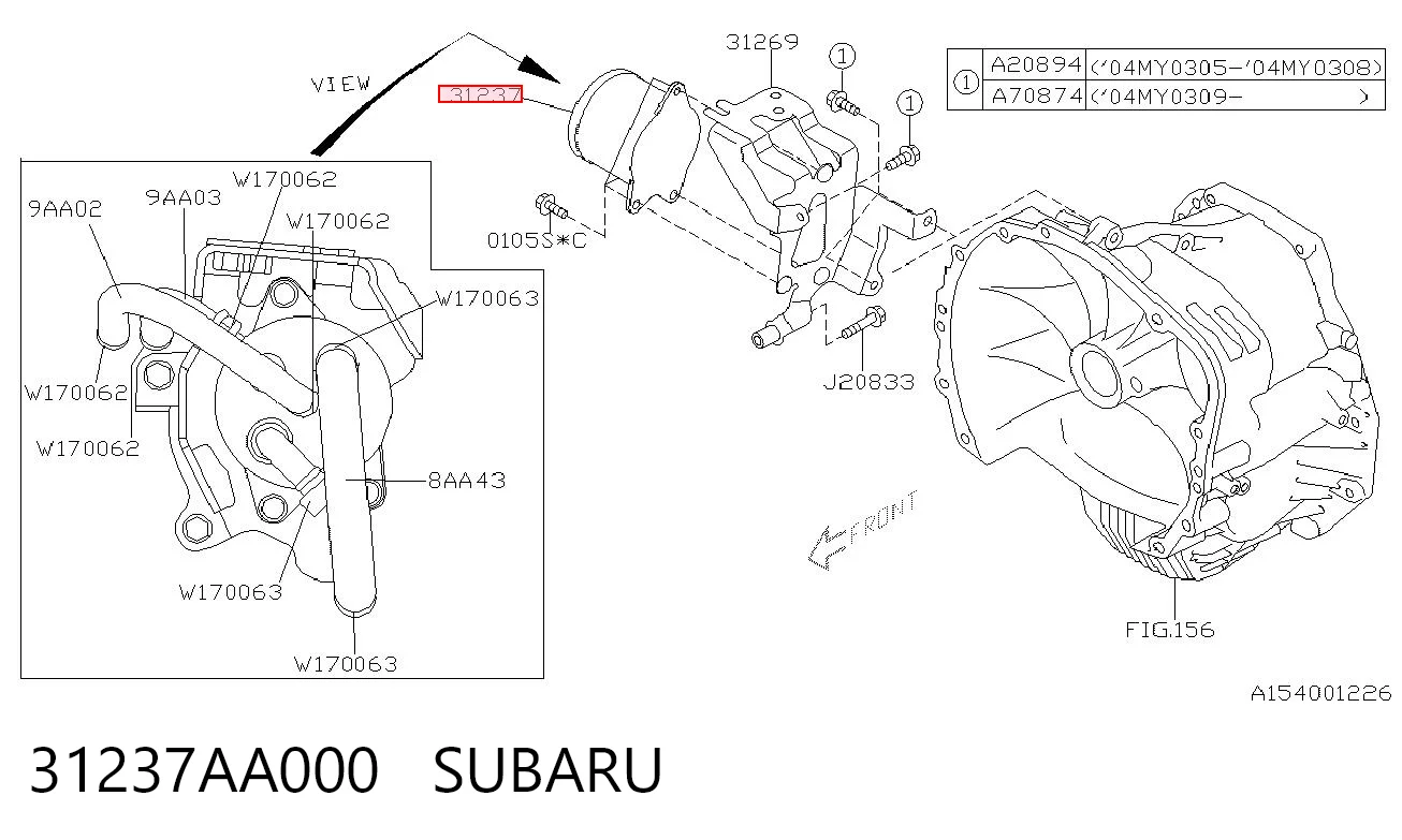 31237AA000 Subaru 