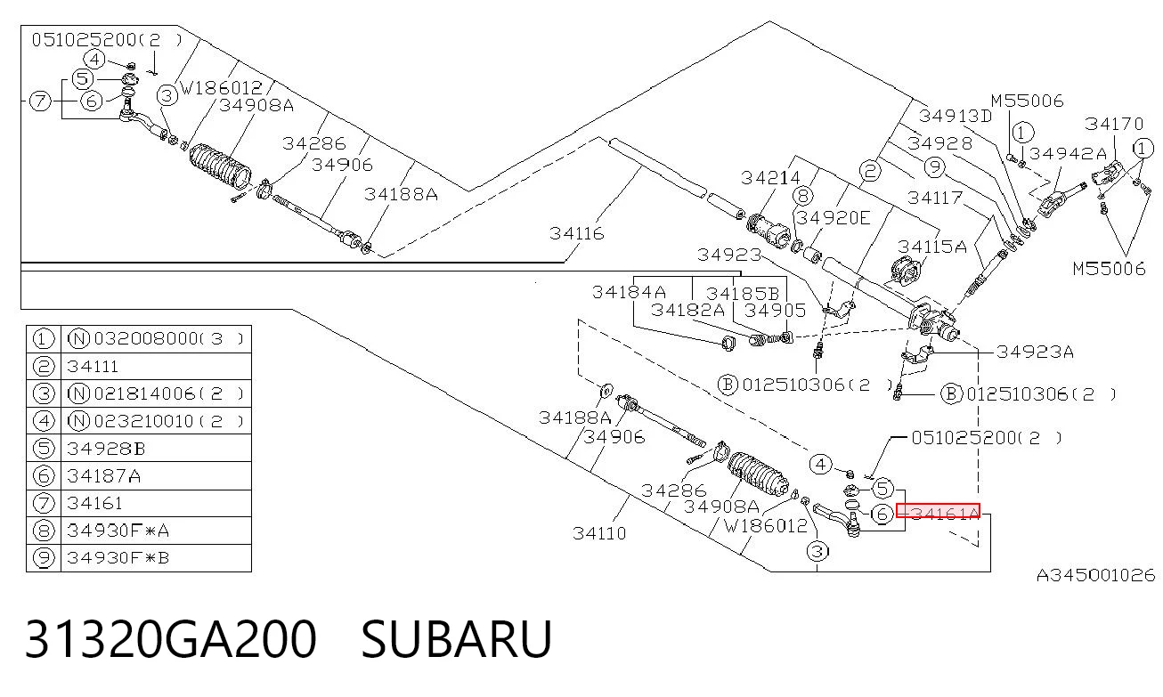 Рульовий наконечник ST0205 AMP/Paradowscy