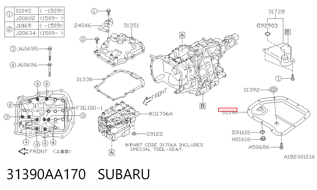 31390AA170 Subaru Піддон АКПП