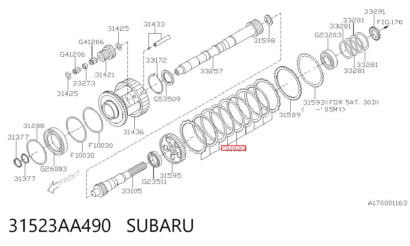31523AA490 Subaru