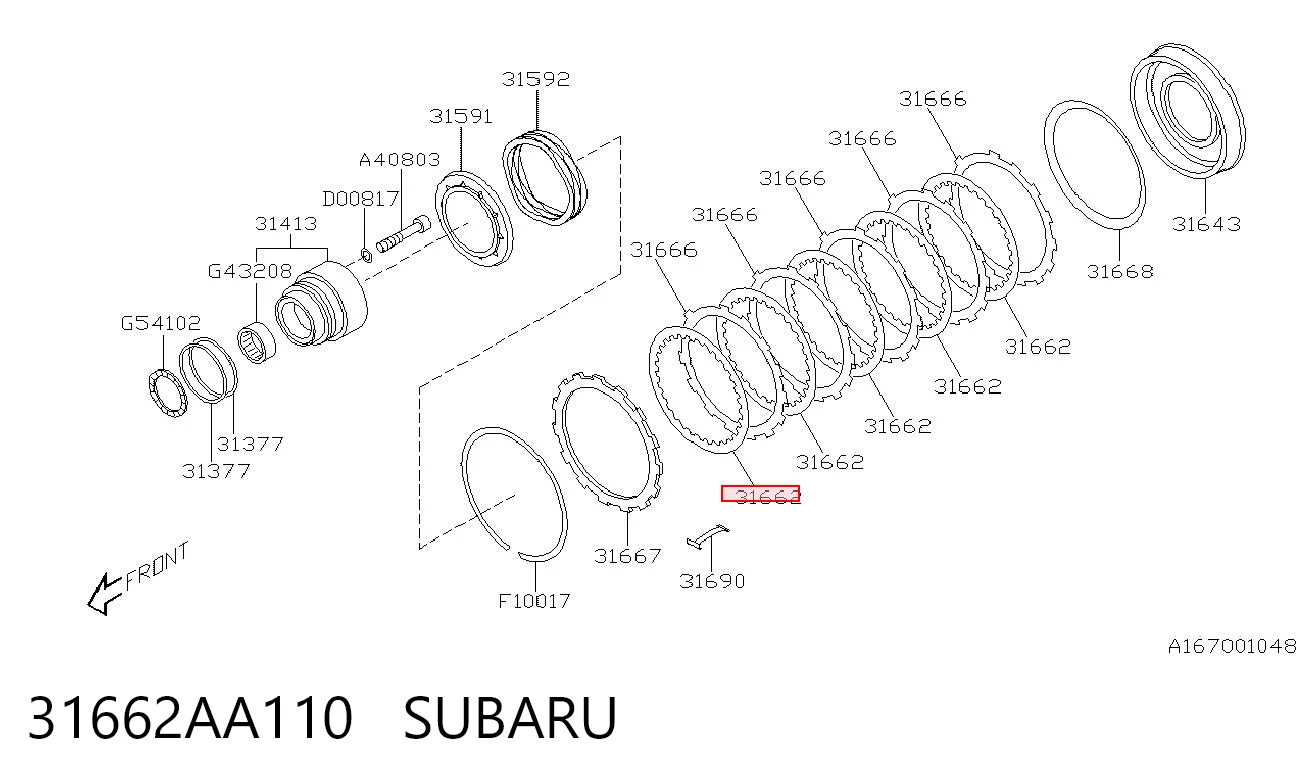31662AA110 Subaru 