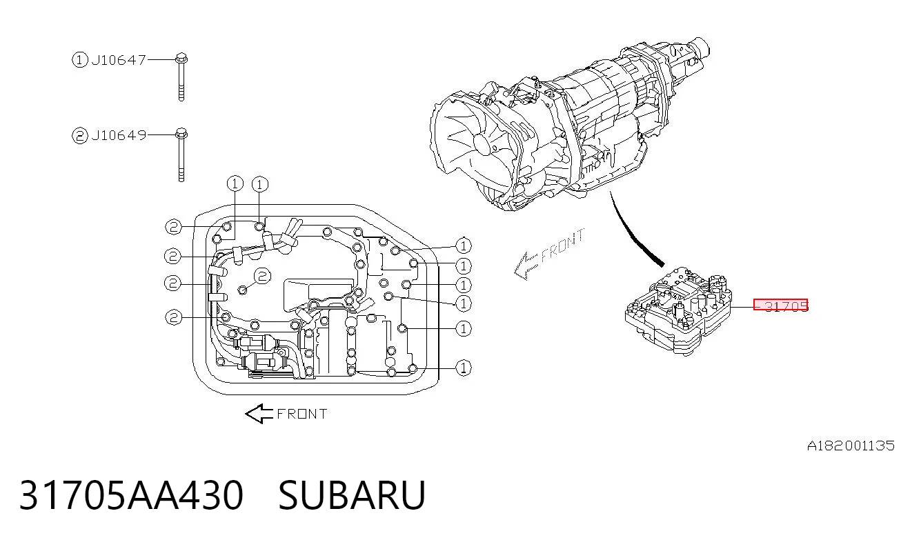 31705AA430 Subaru Гідроблок АКПП
