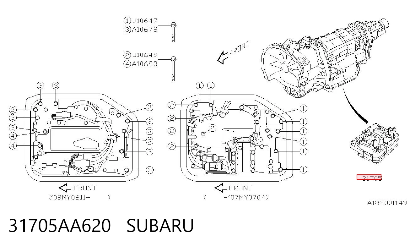 31705AA620 Subaru 