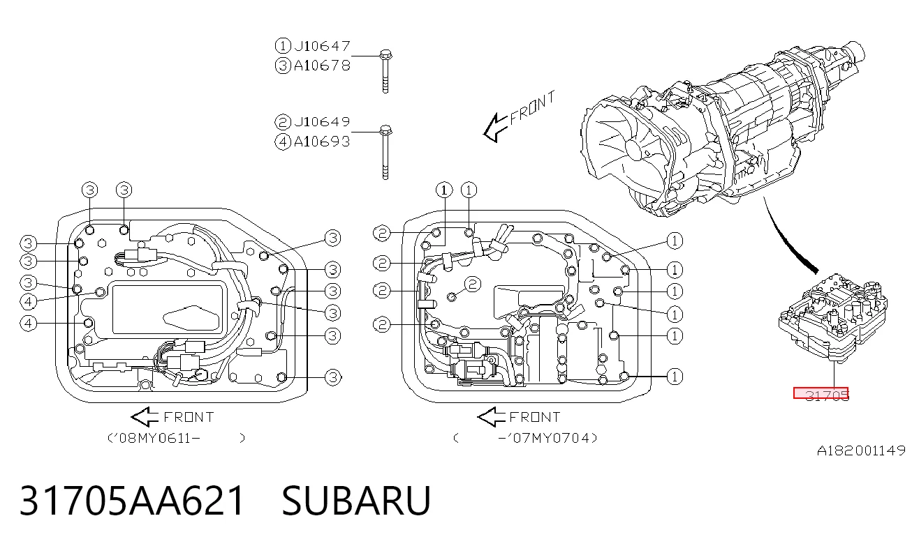 31705AA621 Subaru 
