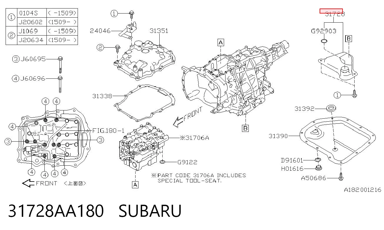 31728AA180 Subaru Масло в коробку автомат