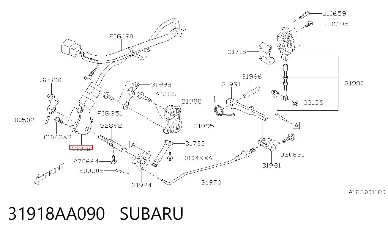 31918AA090 Subaru Датчик АКПП