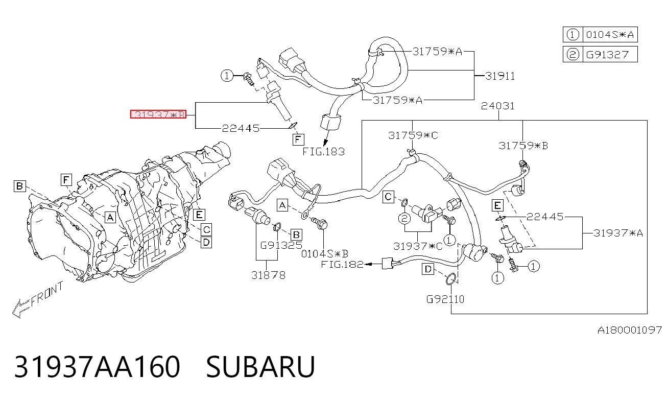 31937AA160 Subaru Датчик швидкості спідометра