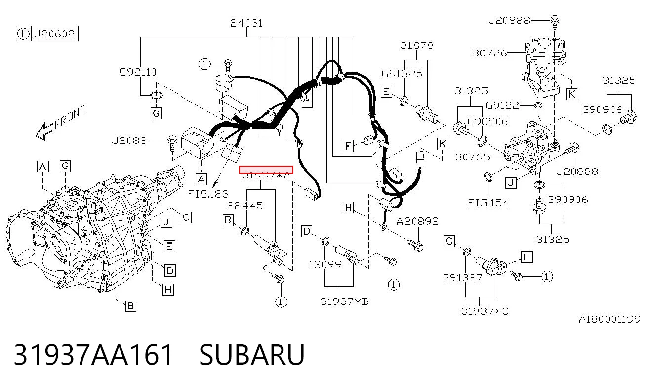 31937AA161 Subaru Датчик швидкості спідометра
