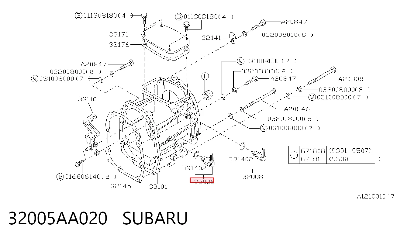 Датчик світла заднього ходу Subaru Legacy I