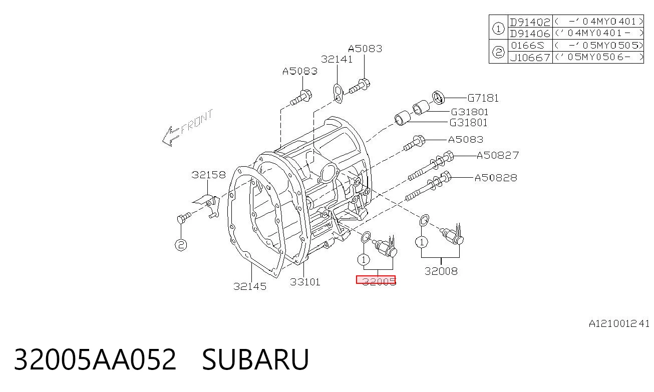 32005AA052 Subaru Датчик включення ліхтарів заднього ходу