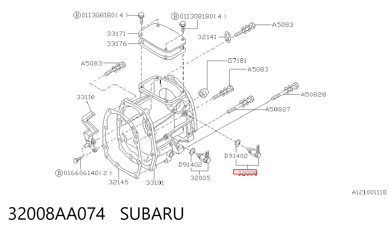 32008AA074 Subaru Датчик включення ліхтарів заднього ходу