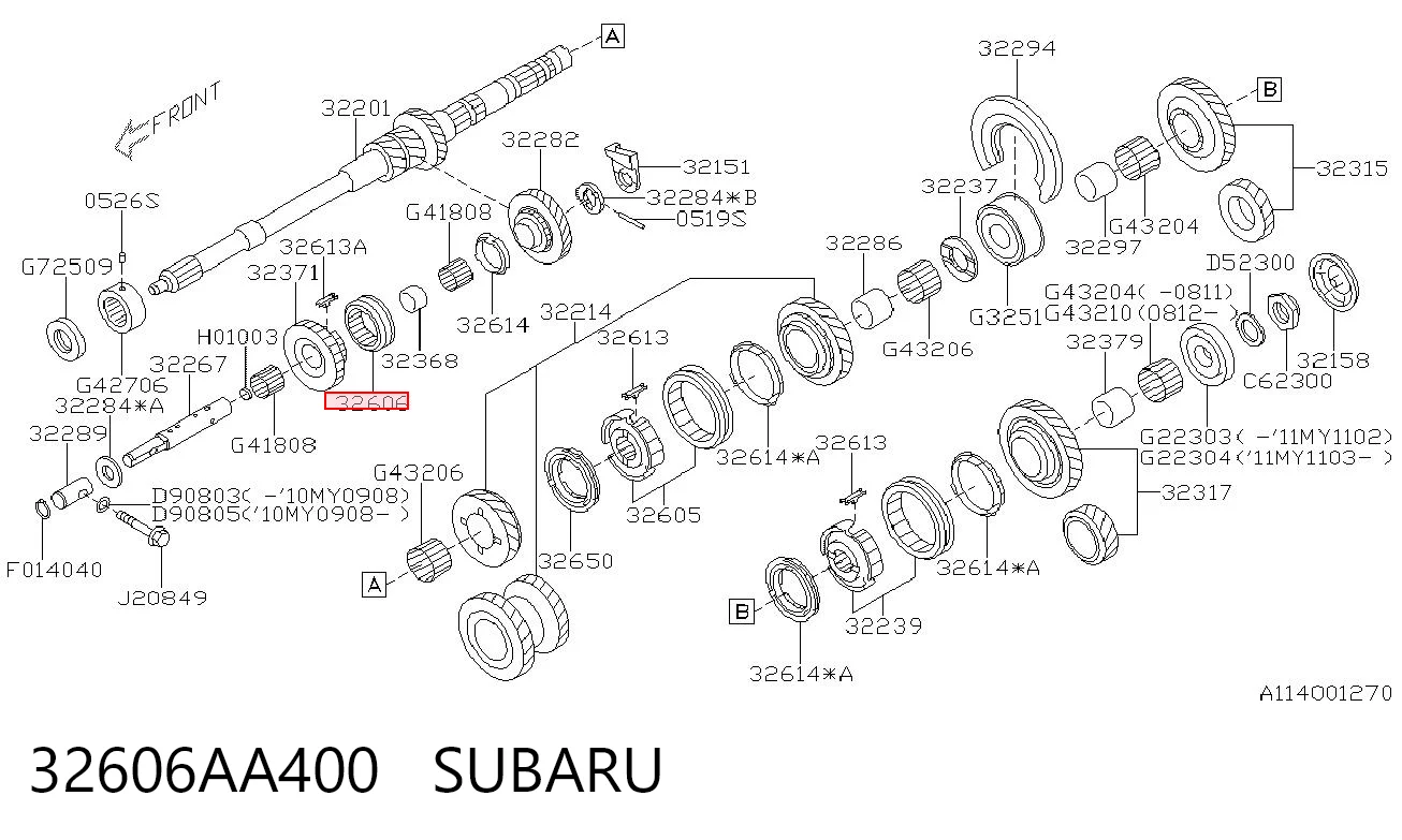 32606AA400 Subaru 