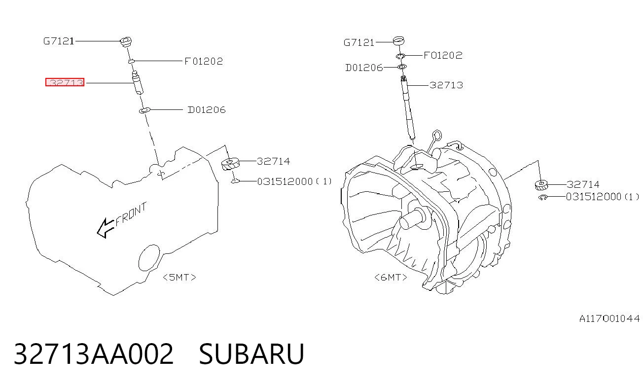 32713AA002 Subaru Направляющаая на направляющая исправила