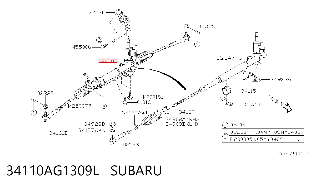 Управління рульове в зборі Subaru Impreza III хетчбек (GH) (2007 - 2011) ціна, від 270.57 USD