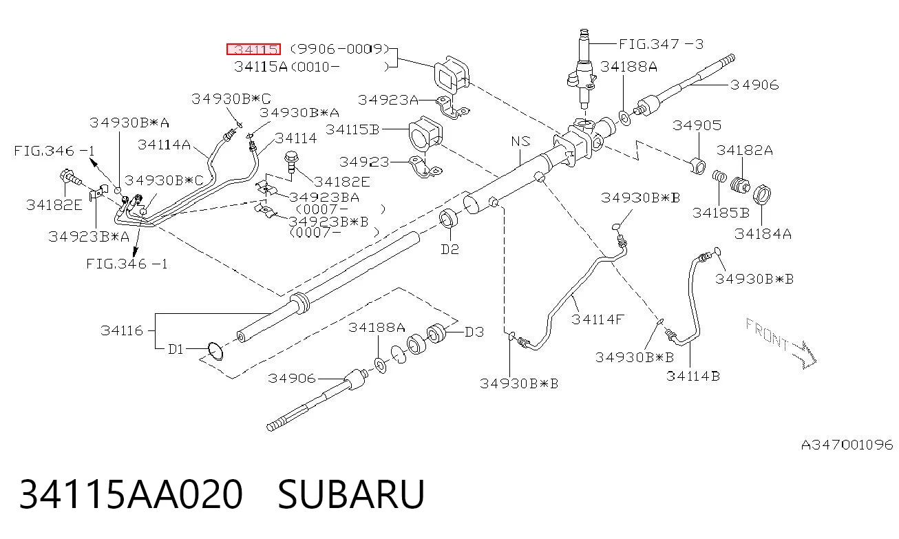 34115AA020 Subaru Кріплення рульового управління (колонки)