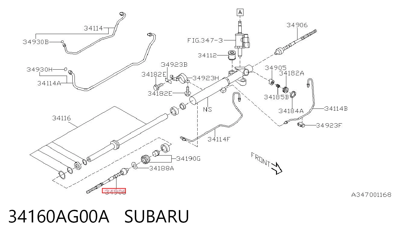 34160AG00A Subaru Тяги кермові