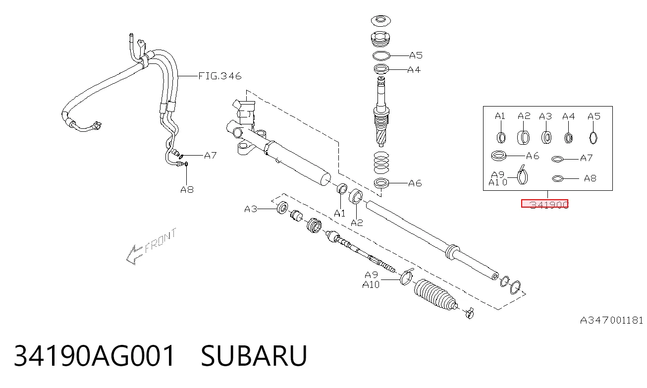 РМК рульовго механізму Subaru Impreza II седан (GD) (1999 - 2009) ціна, від 24.77 USD