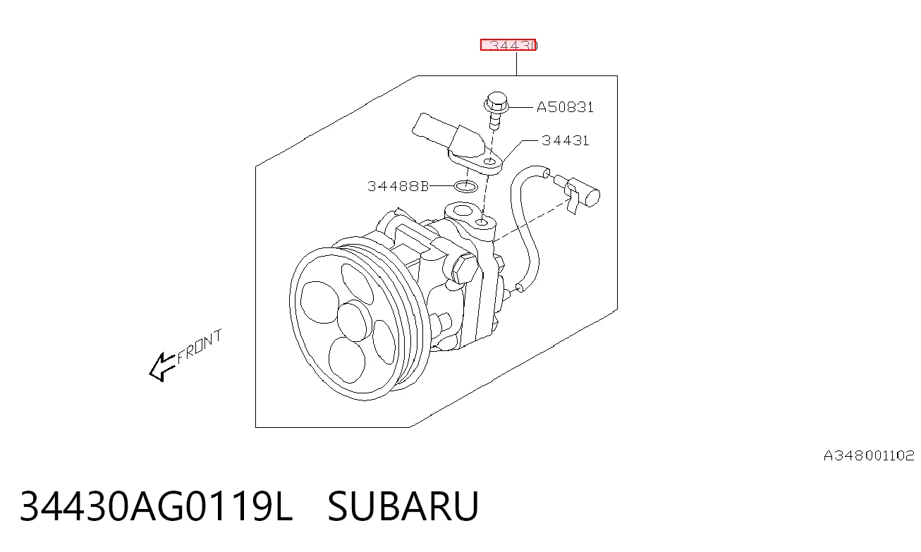 Насос гідропідсилювача керма Subaru Outback III