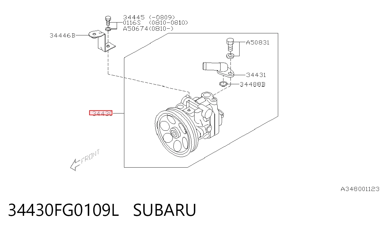 34430FG0109L Subaru Насос гідропідсилювача
