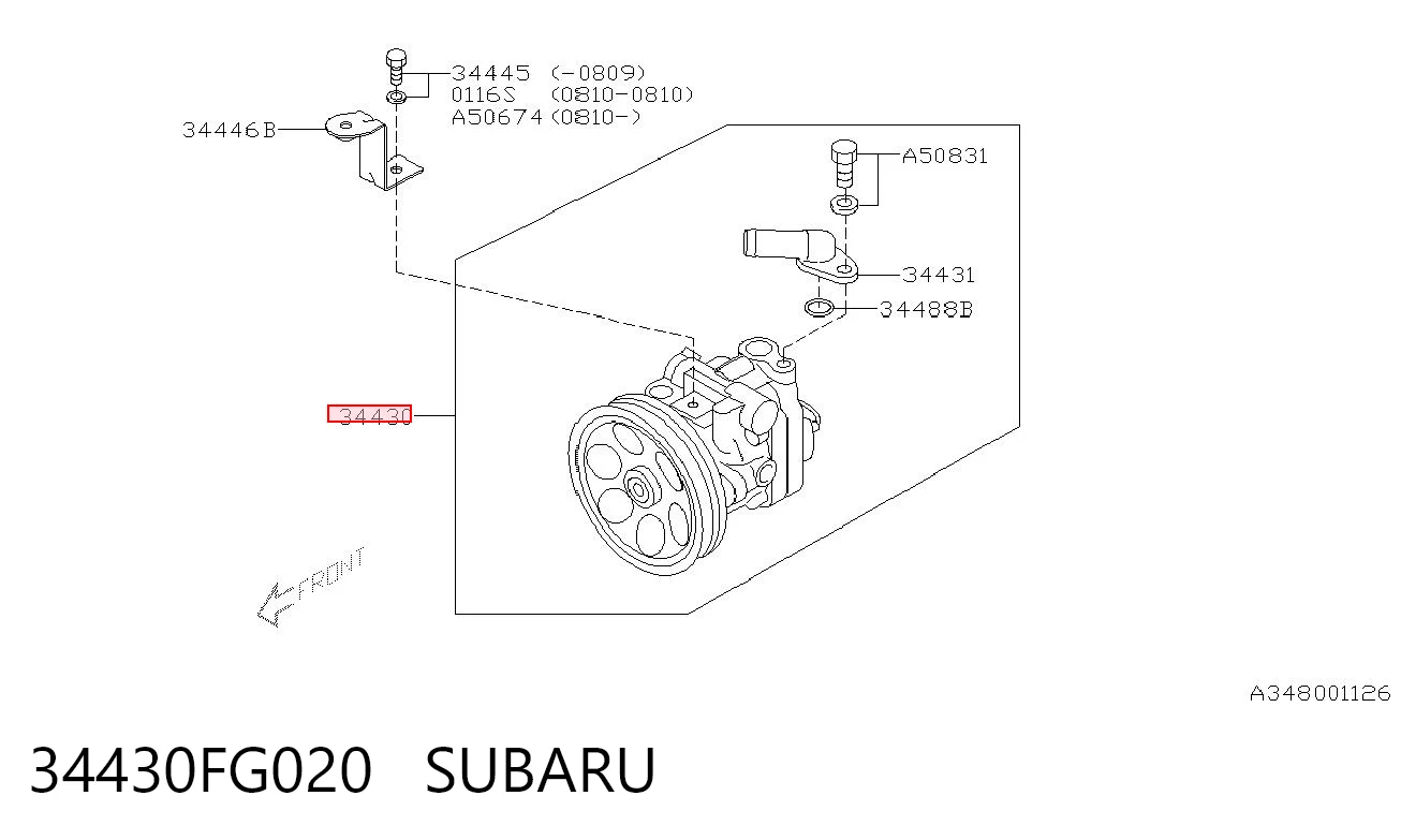 34430FG020 Subaru Насос гідропідсилювача