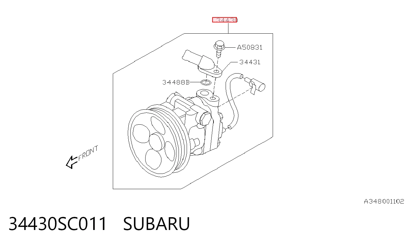 34430SC011 Subaru Насос гідропідсилювача