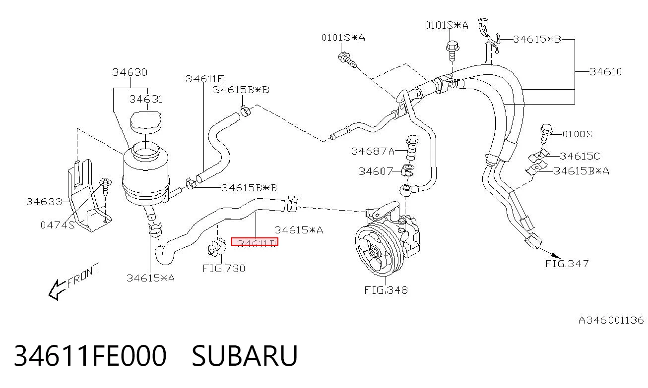 34611FE000 Subaru 