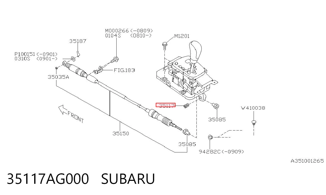 35117AG000 Subaru 