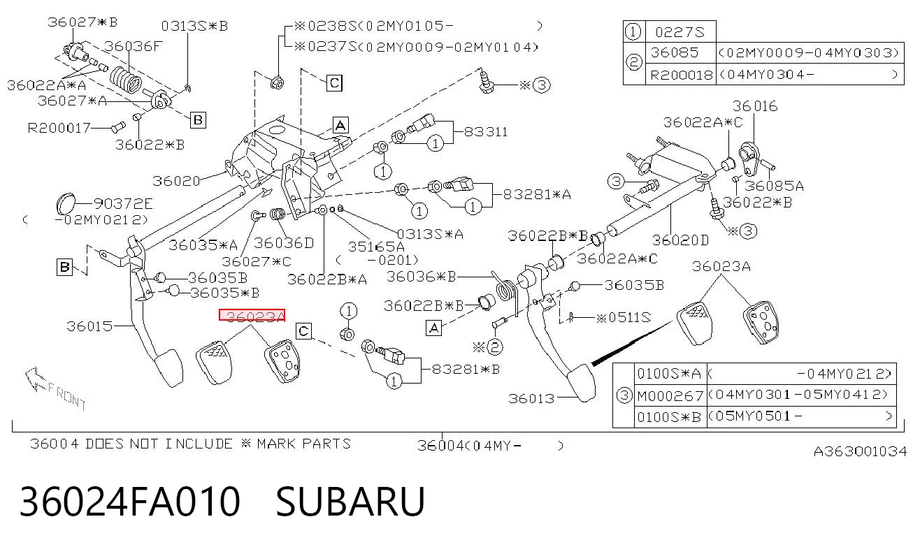 36024FA010 Subaru 