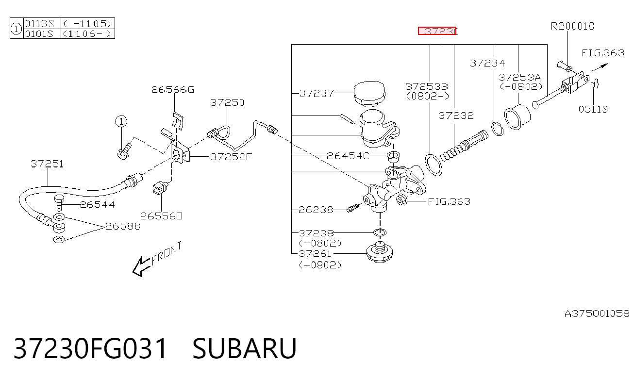 Купити Головний циліндр зчеплення Subaru Impreza III GH