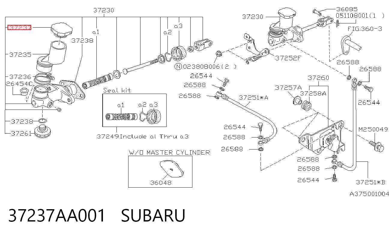 37237AA001 Subaru 