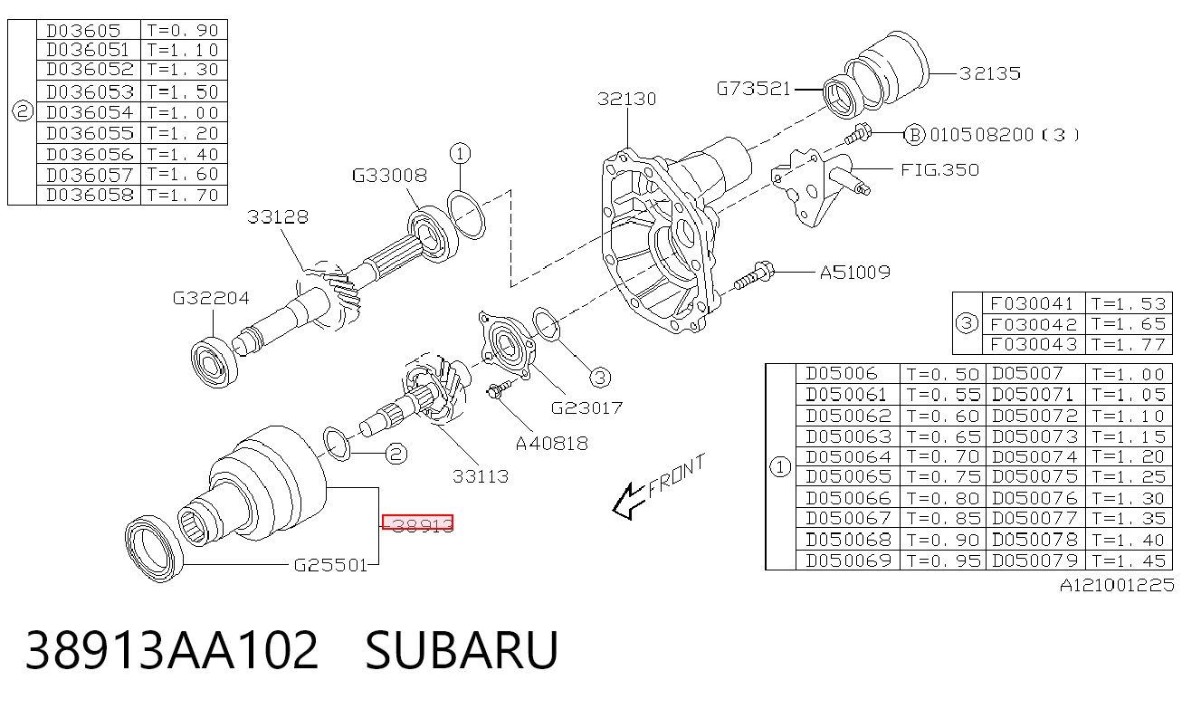 38913AA102 Subaru Муфта блокавання диференціалу КПП