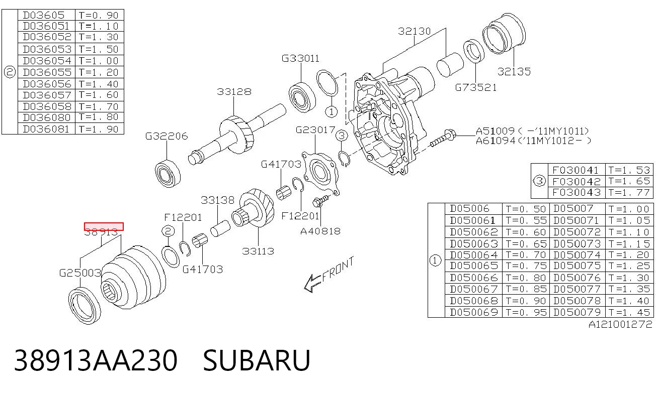 38913AA230 Subaru Вискомуфта роздавальної коробки