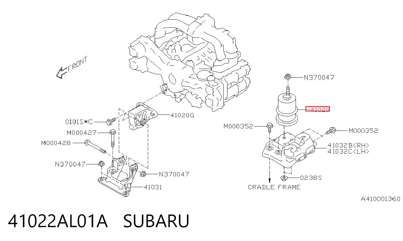 41022AL01A Subaru 