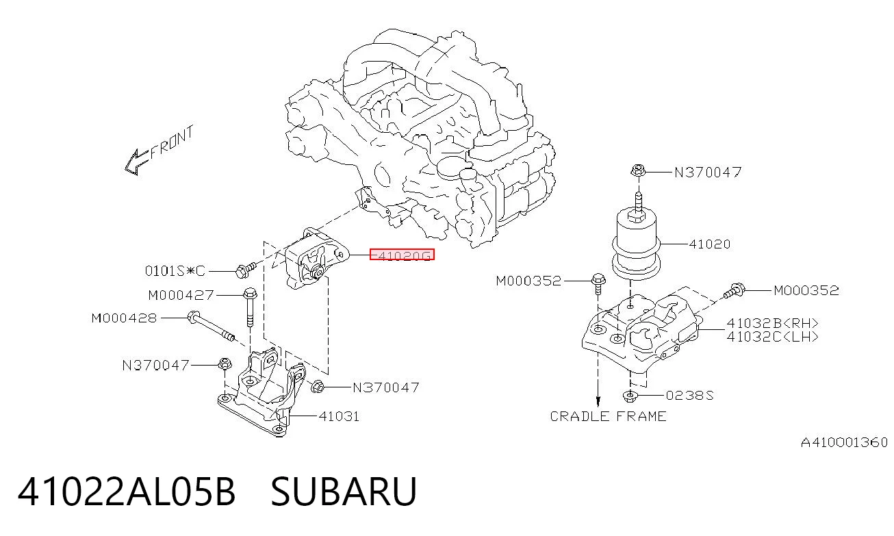 41022AL05B Subaru 