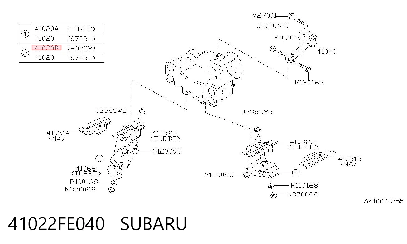 41022FE040 Subaru 