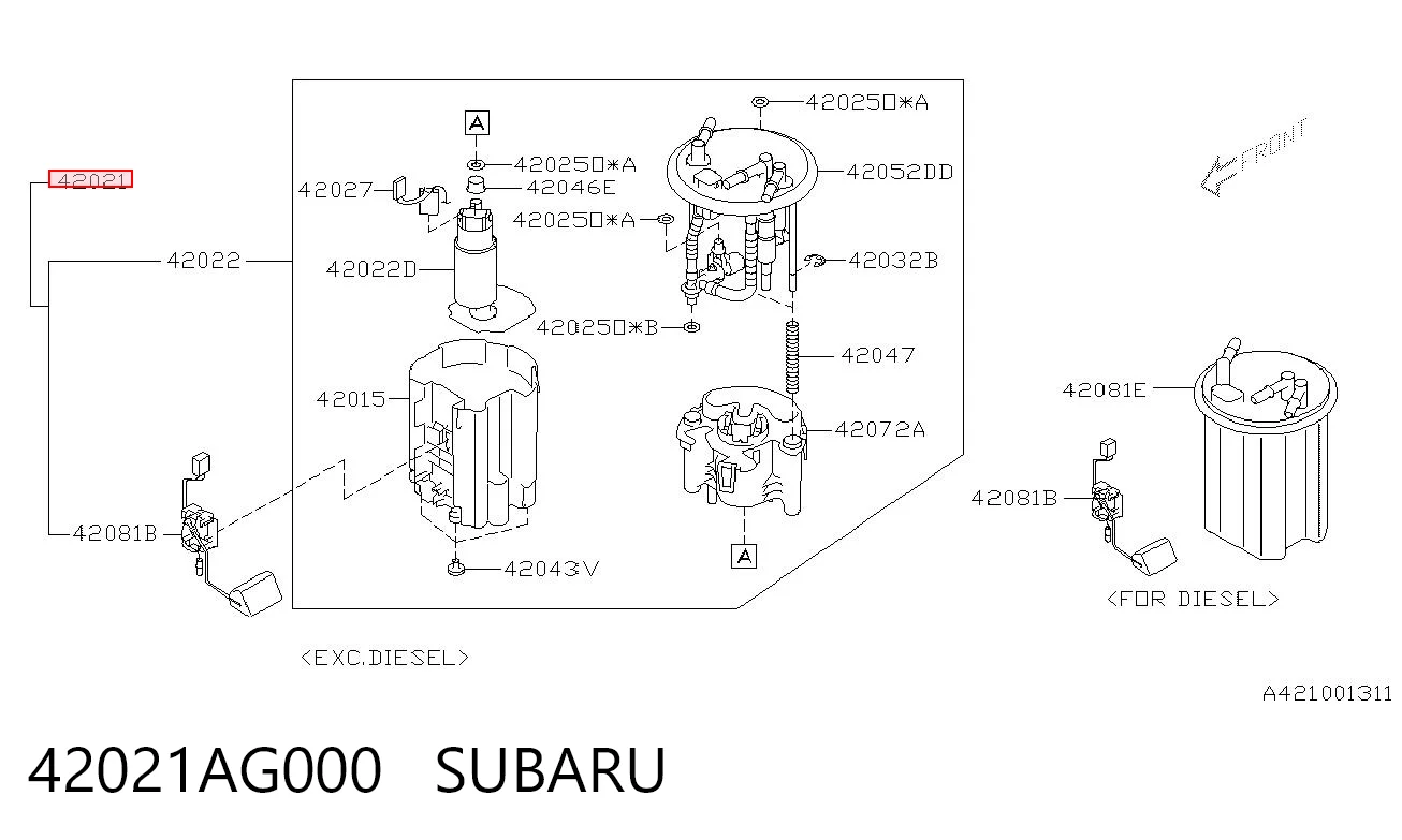 Купити Насос паливний електричний Subaru Legacy IV B13