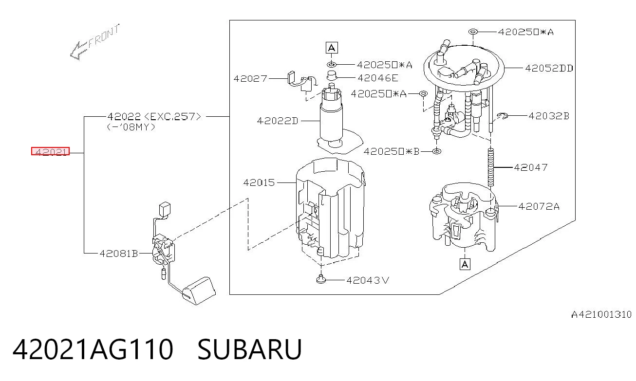 42021AG110 Subaru Електробензонасос