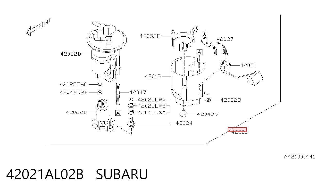 42021AL02B Subaru Електробензонасос