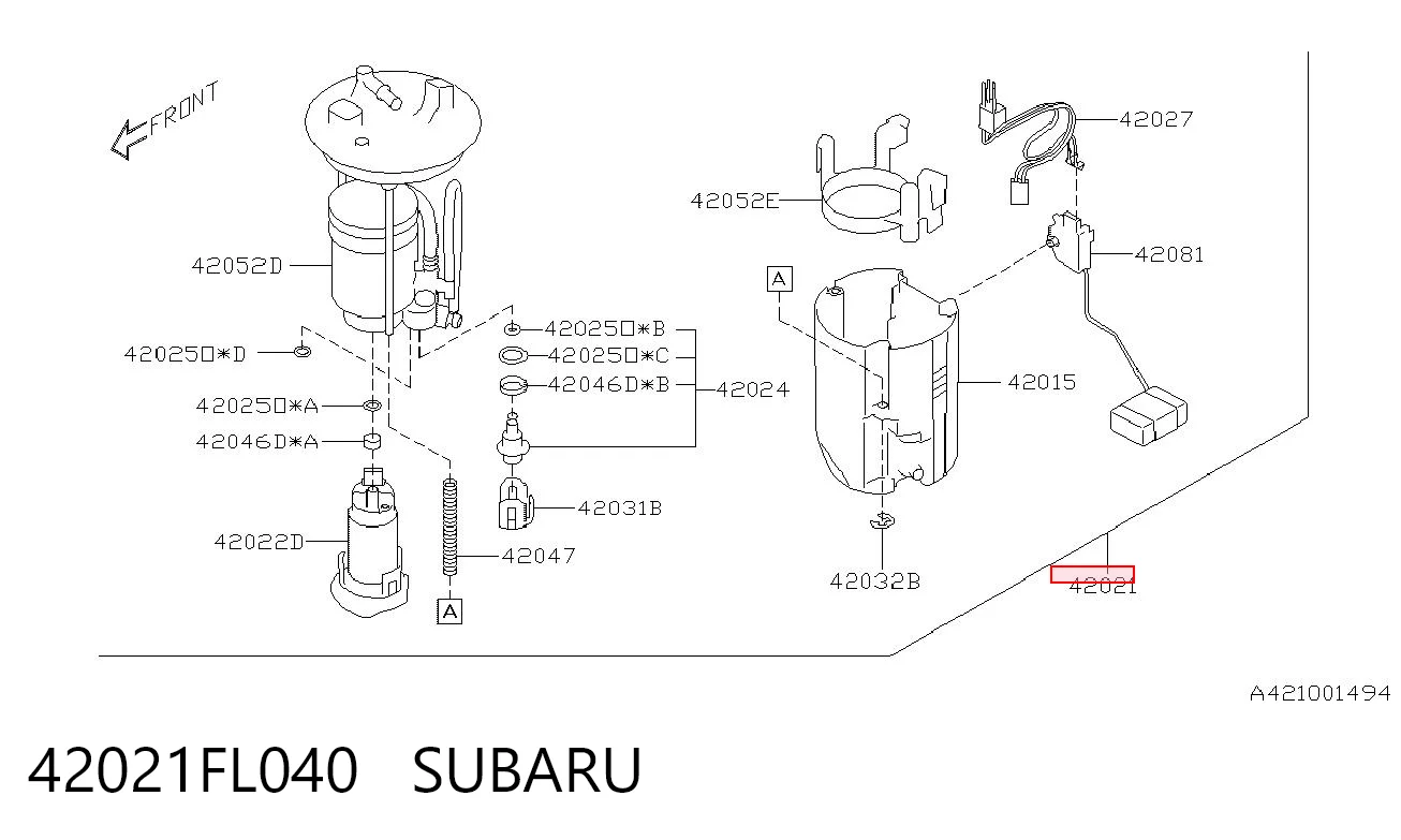 42021FL040 Subaru Електробензонасос