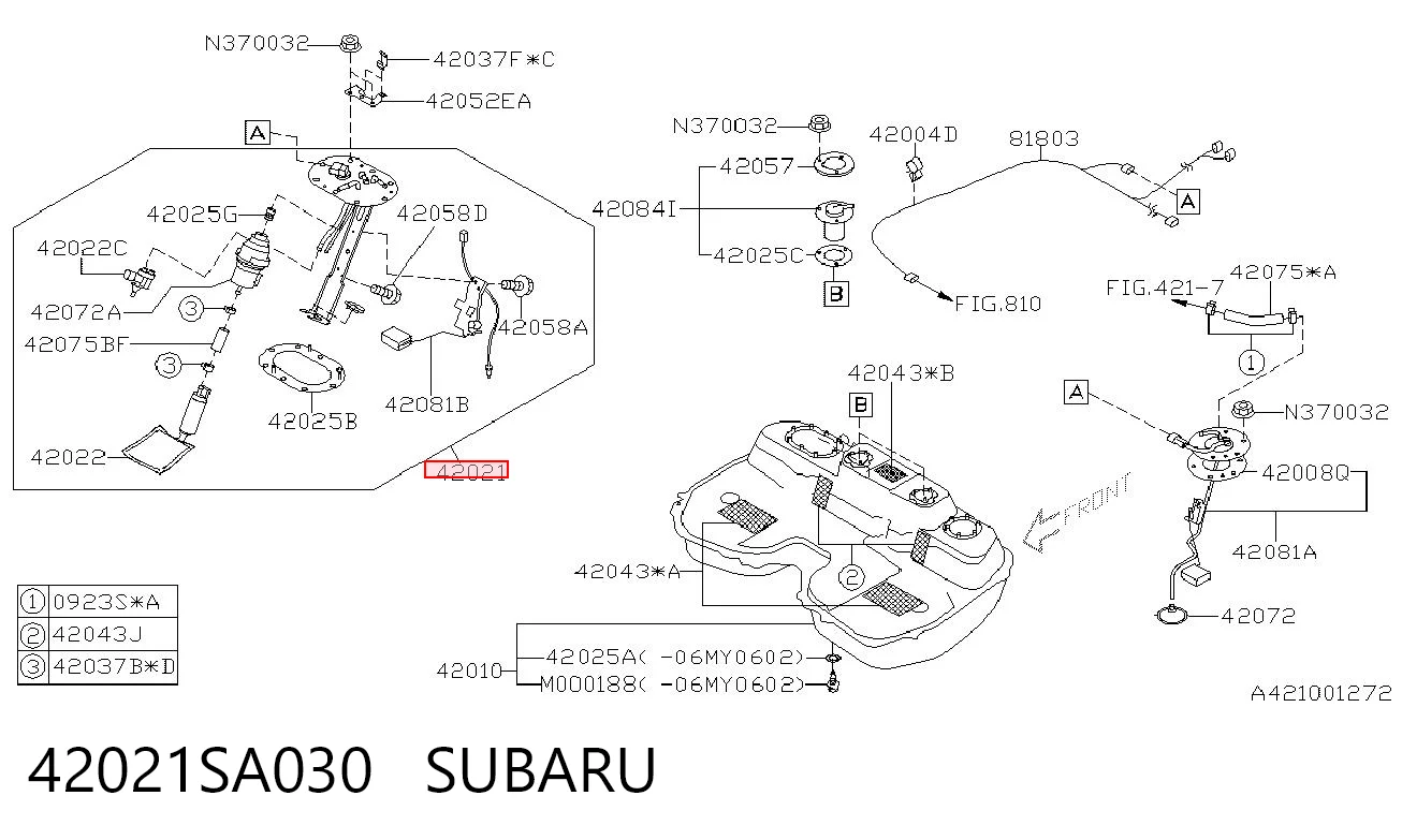 42021SA030 Subaru Електробензонасос