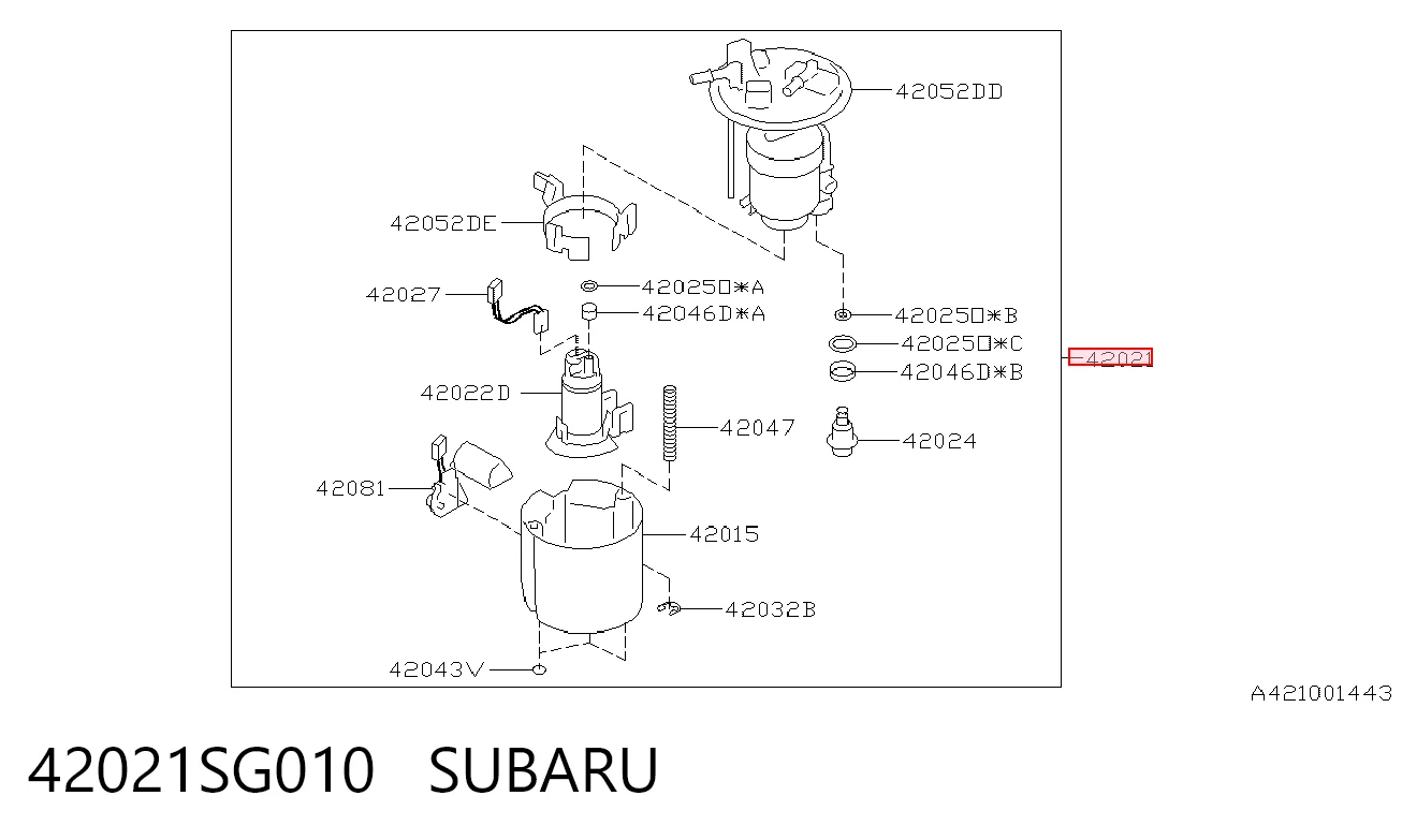 42021SG010 Subaru Електробензонасос