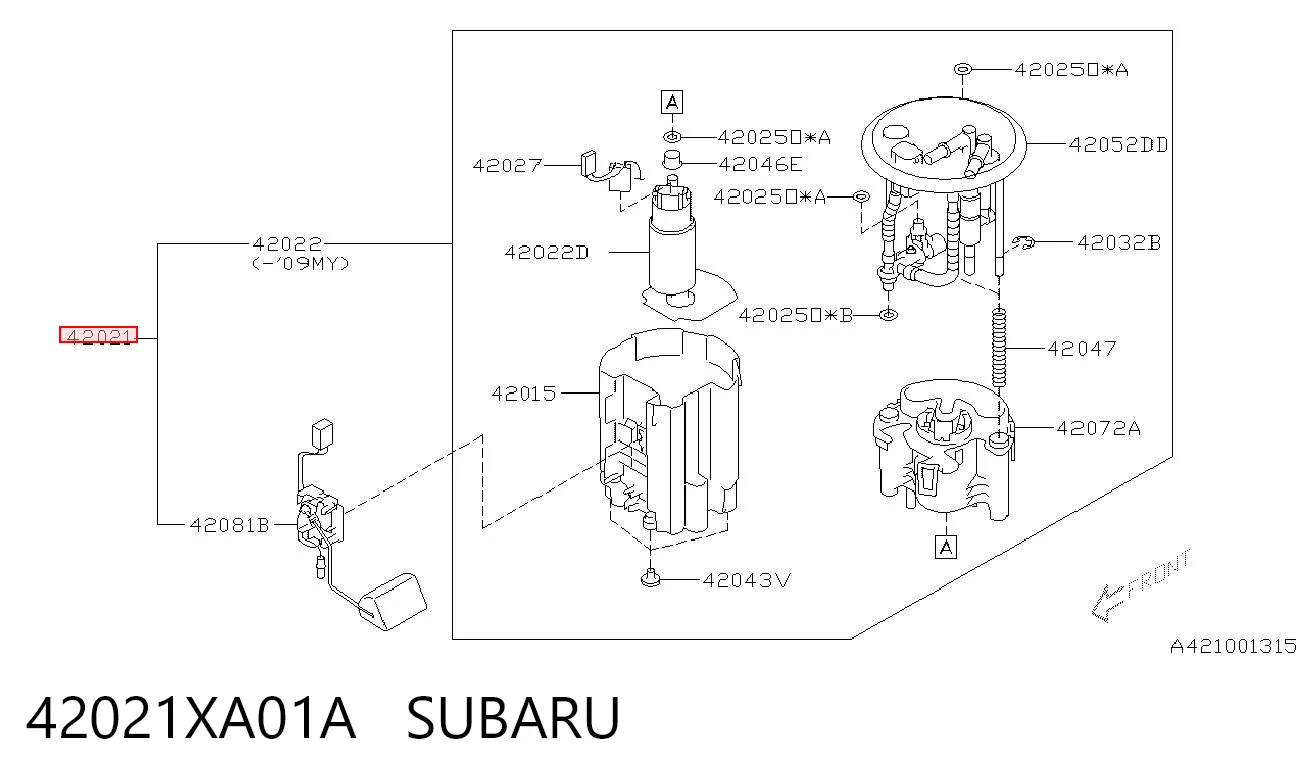 42021XA01A Subaru Електробензонасос