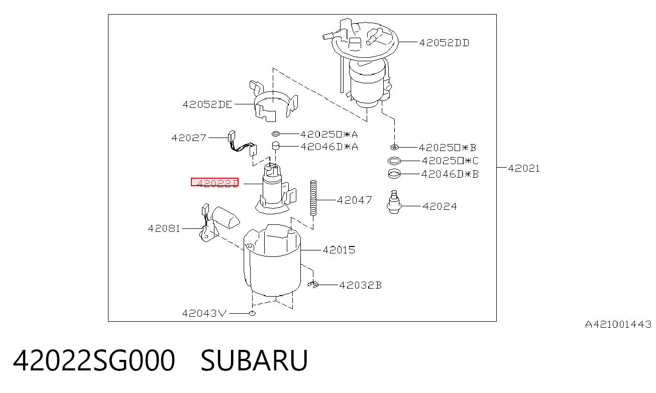 42022SG000 Subaru 