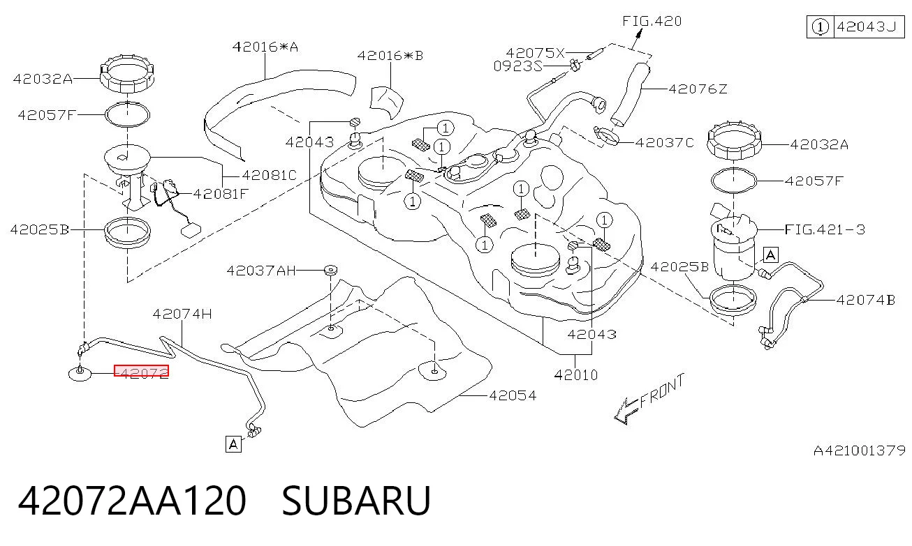 42072AA120 Subaru Фільтр палива