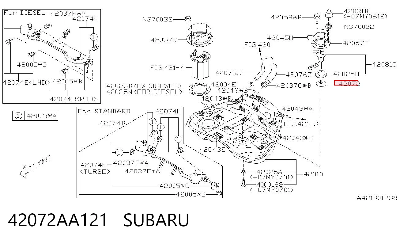 42072AA121 Subaru Фільтр палива