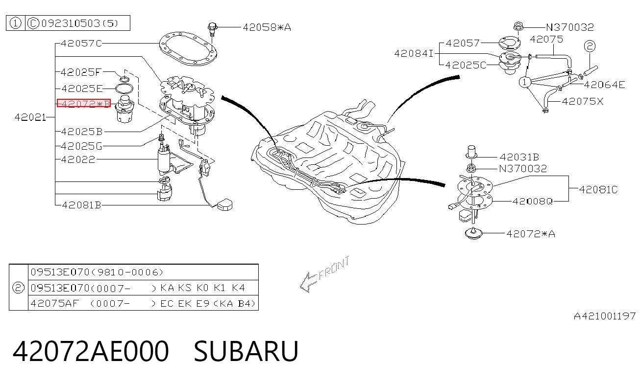 42072AE000 Subaru