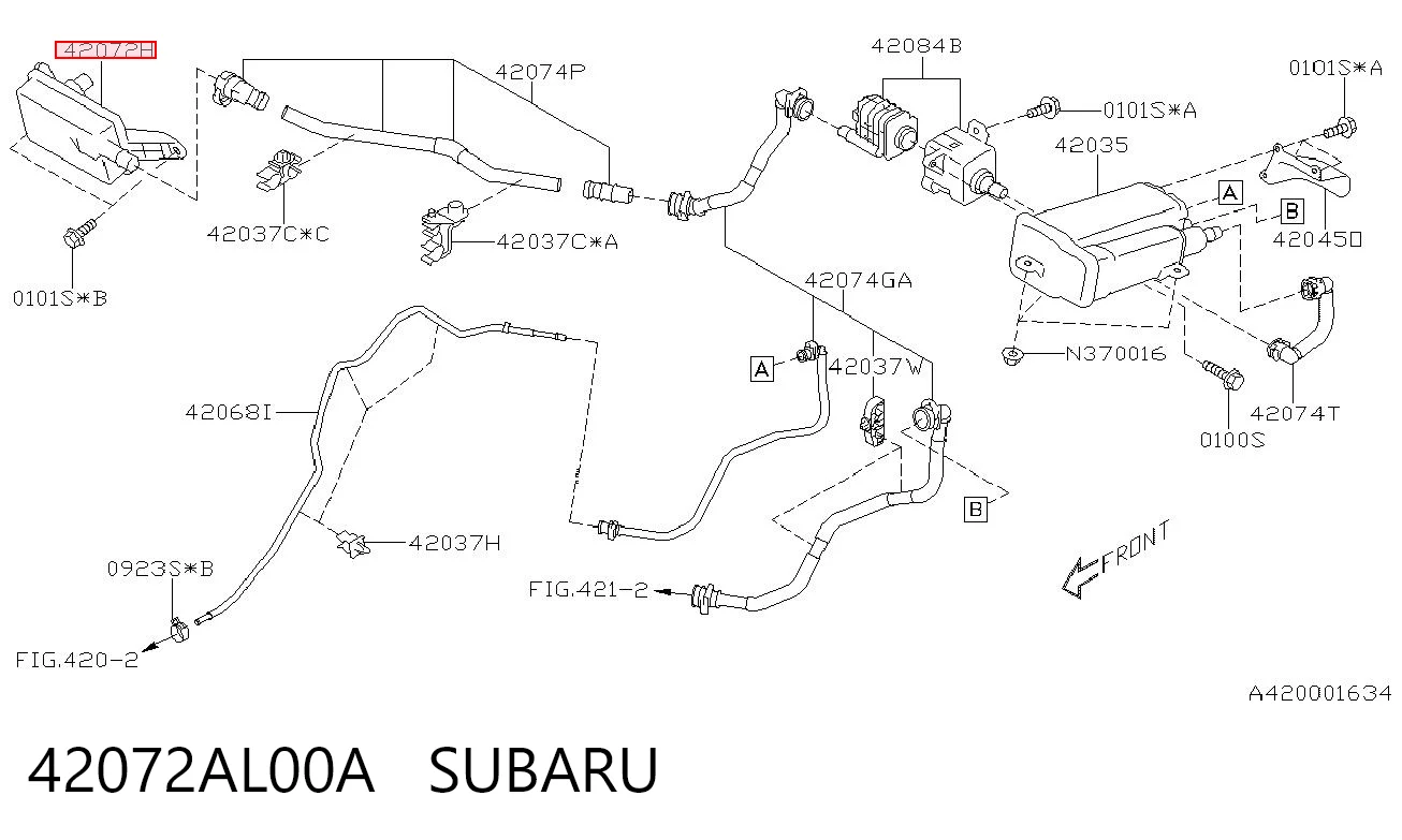 42072AL00A Subaru Фільтр палива