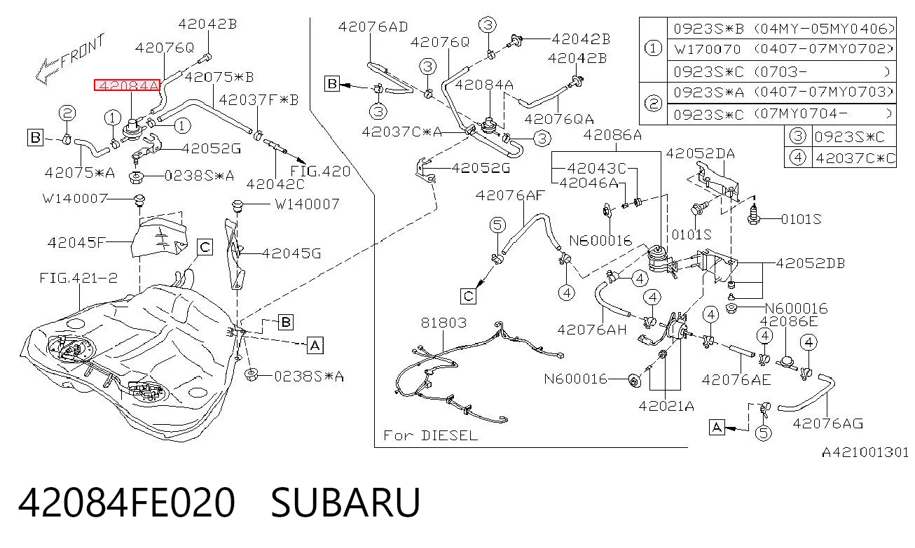 42084FE020 Subaru 