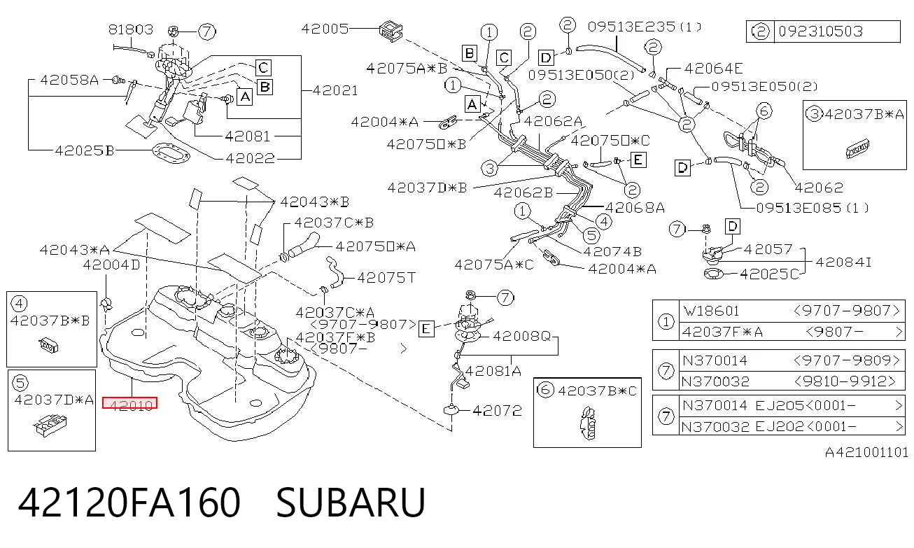 Б/бак Subaru Impreza I седан (GC) (1992 - 2000) ціна, від 244.20 USD